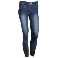 Rijbroek Denim Grip Blauw mt140