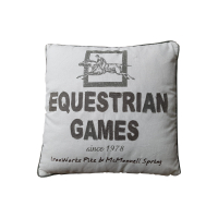 HKM Canvas kussen met nostalgieprint 45 x 45cm 