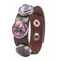 HKM Button armband Paars