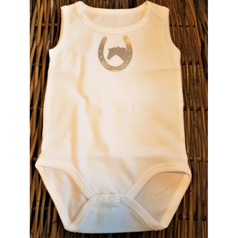 Rompertje Hoefijzer Paard Zilver 74/80