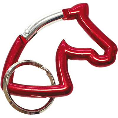 Paardenhoofd silhouet sleutelhanger Rood