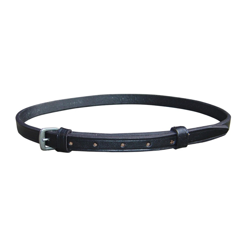 Sperriem leder, zwart