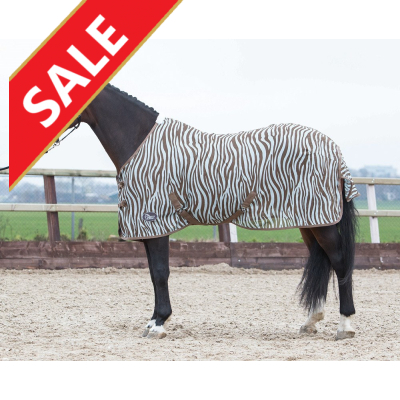 Harry's Horse Vliegendeken mesh zebra plume