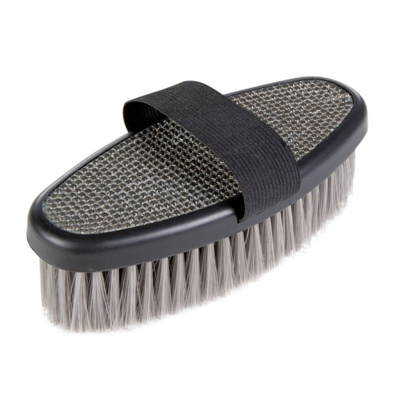 Brosse douce avec strass Argent