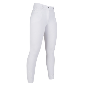 Riding breeches -5 Pockets- Style silicone full s.White
