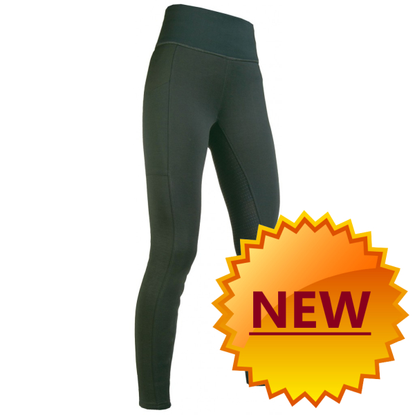 Reitleggings -Cosy- Style Dunkelgrüne Kinder&Erwachsene