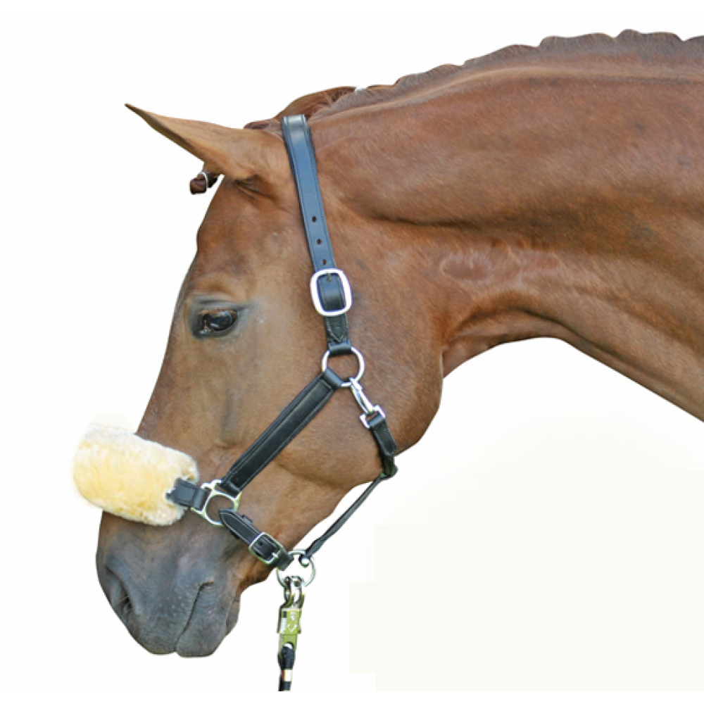 Echt-Lammfell-Nasen-Genickschutz Natur