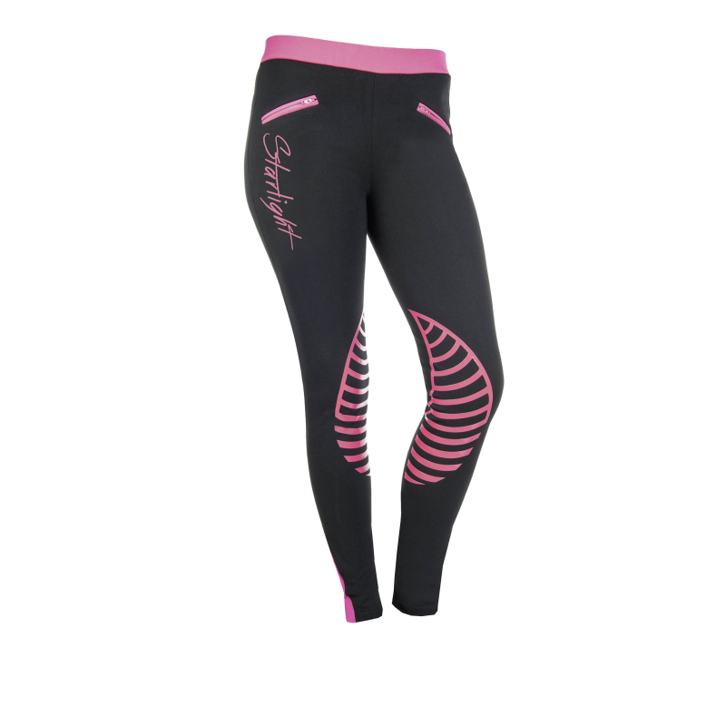 HKM Starlight Silicoon knievlak Kids Zwart/Roze