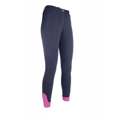 Riding breeches -Kate- silicone knee patch Junior Blue