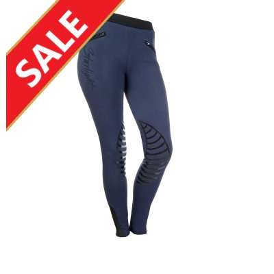 HKM Starlight Silicoon knievlak BLAUW/ZWART Kids 