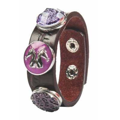 HKM Button armband Paars