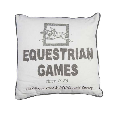 HKM Canvas kussen met nostalgieprint 45 x 45cm 