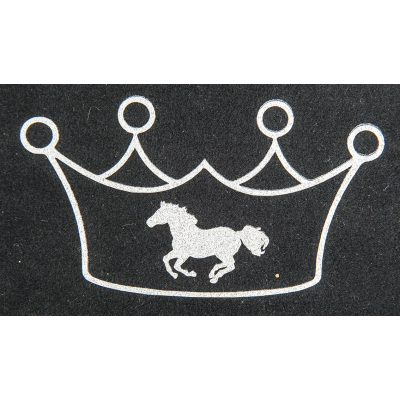 Strijkmotief Kroon met Paard Flex Moda Glitter Zilver