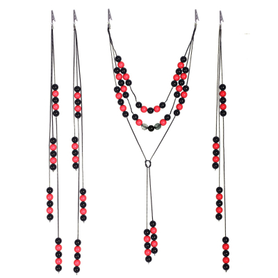 Paarden sieraden Rood /Zwart