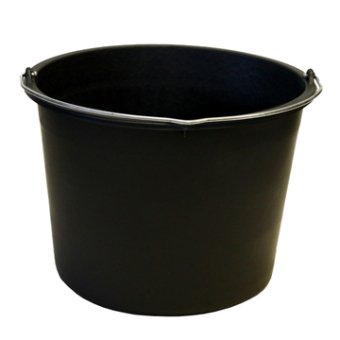 Emmer met maatverdeling Zwart 12L