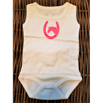 Rompertje Hoefijzer Paard Neon Roze