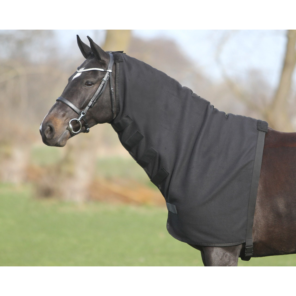 Losse Fleece hals Zwart