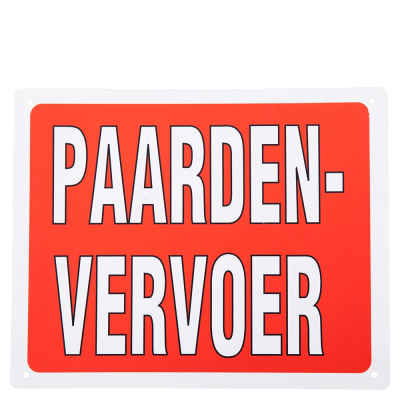 Paardenvervoer bord