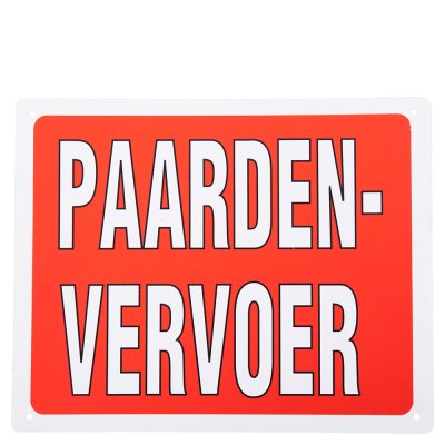Paardenvervoer bord